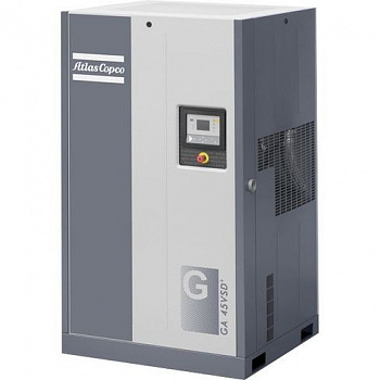 Фото Винтовой масляный компрессор Atlas Copco GA 45 VSD+ 13FF, с осушителем, артикул 8153187433