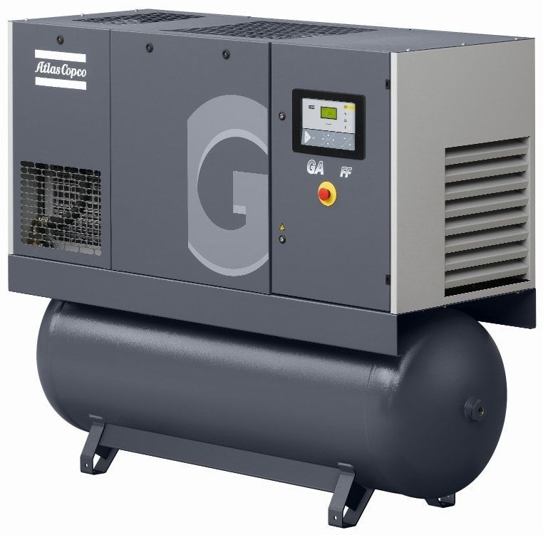 Фото Винтовой масляный компрессор Atlas Copco GA 22 13P, без ресивера, без осушителя, артикул 8153647279