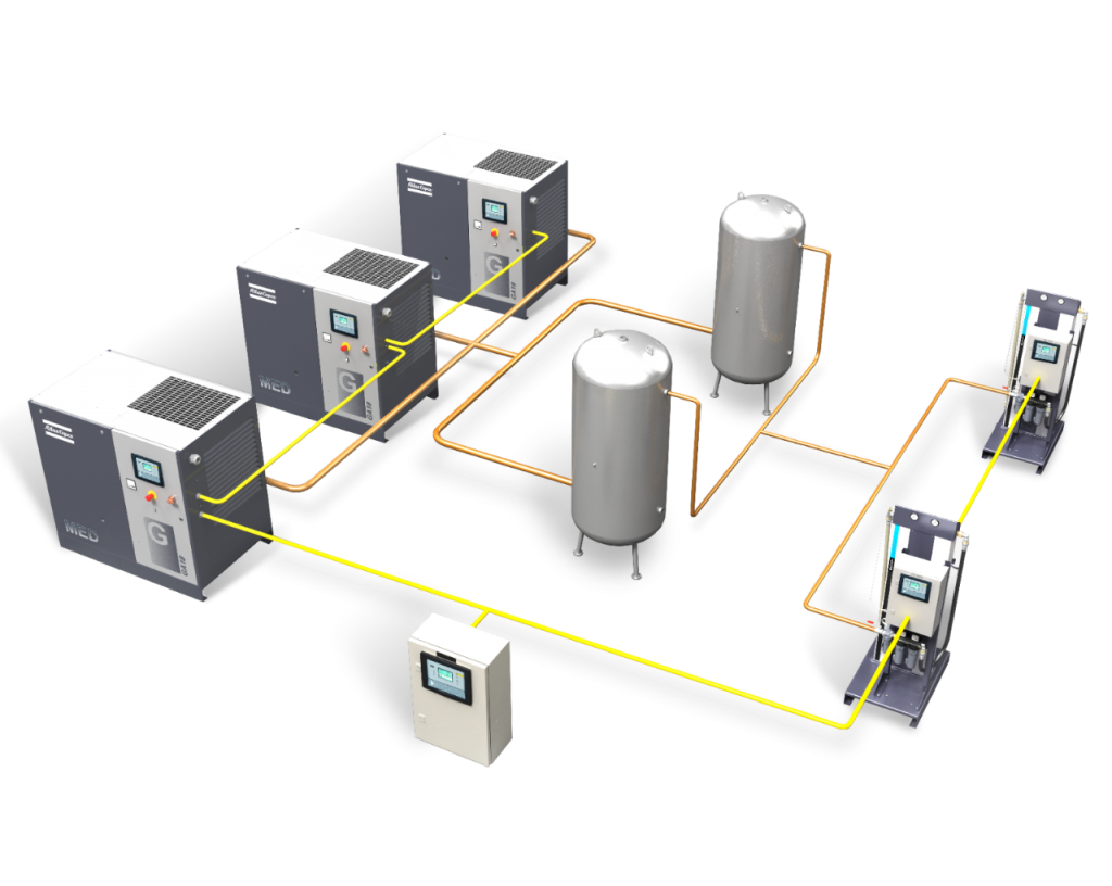 Medical Air Plant uAIR-GF GA 11 MED MED 25+ 11bar