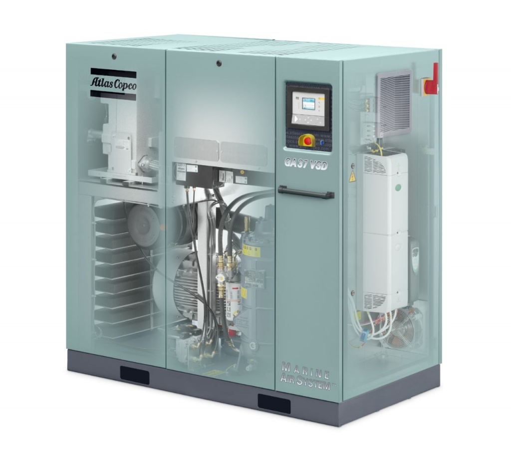 Фото Судовой компрессор Atlas Copco MAS+ GA 37 VSD 10